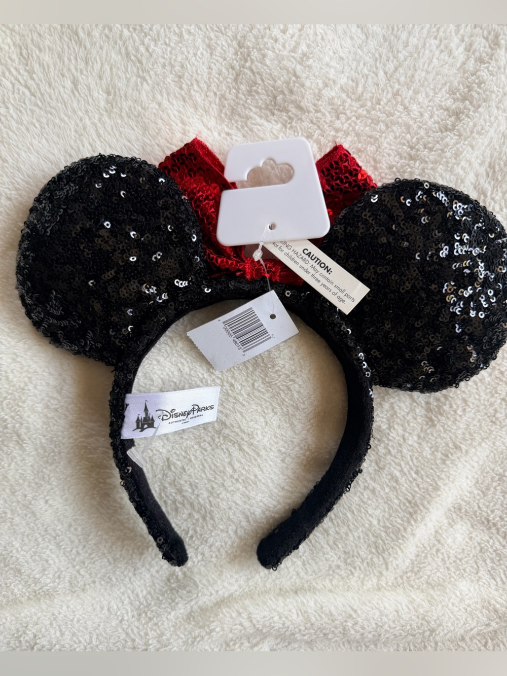 Official Disney Parks Minnie Mouse Sparkle Sequin Ear Headband NWT - Picture 3 of 4